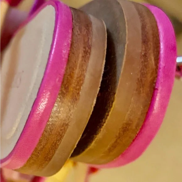 Jack Rogers Whip Stitch Medallion Sandals Pink Red Size 9.5 M EUC - Picture 9 of 10